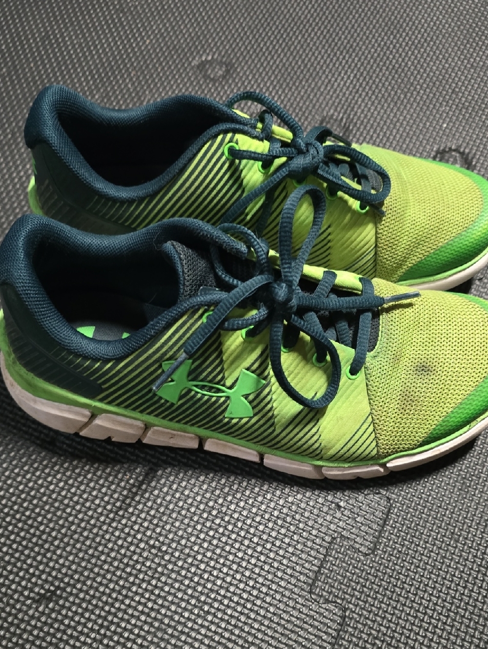 Under Armour Kids Green and Teal Athletic Sneakers